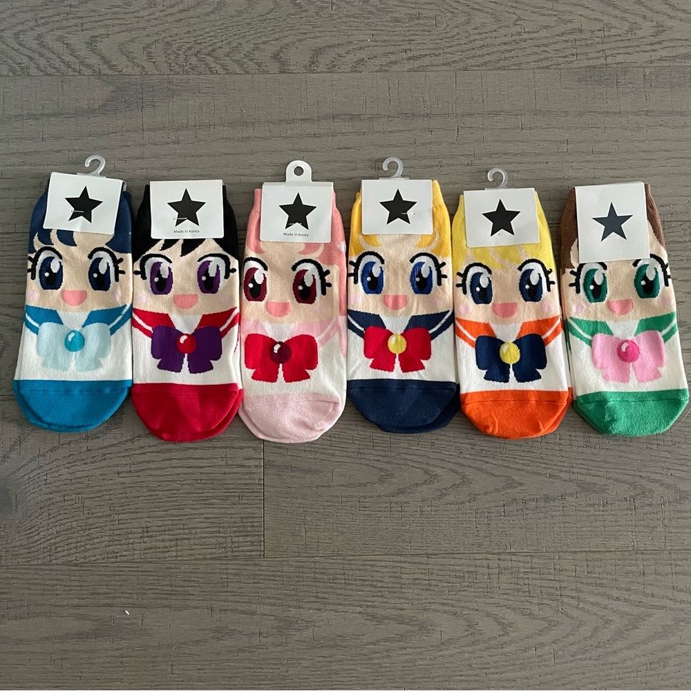 Brand new 6 pairs women’s SailorMoon ankle Socks